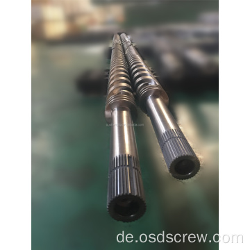 Parallele Doppelschnecke für Rollepaal-Inavex-Rohr T75-28 Kunststoff-Extruder (PVC, PVC-Rohrprofil) Maschine KMD90/26 husillo tornill